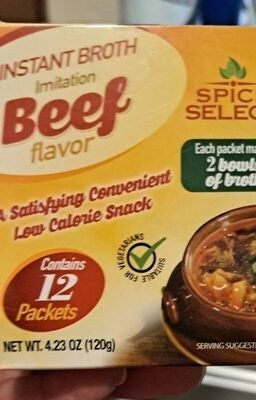 SPICE SELECT INSTANT BEEF BROTH PACKETS 12
