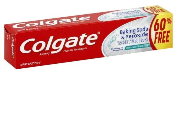 CLOGATE BAKING SODA &PEROXIDE WHITENING FROSTY MINT STRIPE GEL 113g