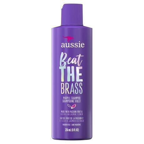 Aussie Beat the Brass Paraben-Free Purple Shampoo for Colour-Treated Hair 236ML