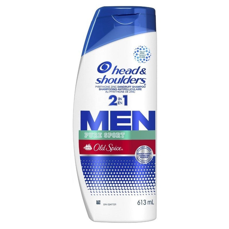 Head & Shoulders Old Spice Pure Sport 2-in-1 Shampoo + Conditioner, 613ML