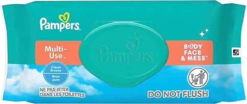 Pampers Baby Wipes Multi-Use Clean Breeze 1X Pop-Top Pack 56 Count