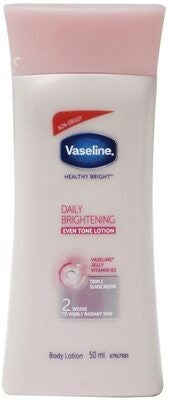 VASELINE 50ML DAILY BRIGHTENING BODY LOTION