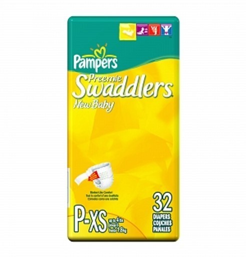 Pampers Swaddlers Diapers, Extra Small, Up to 4 Lbs 32count