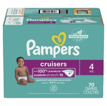 Pampers cruisers diaper super size s4 (1x70ct)