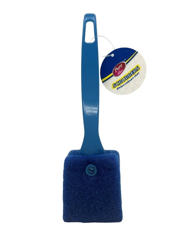 PURE KLEEN CLEANING BRUSH WITH HANDLE BLUE