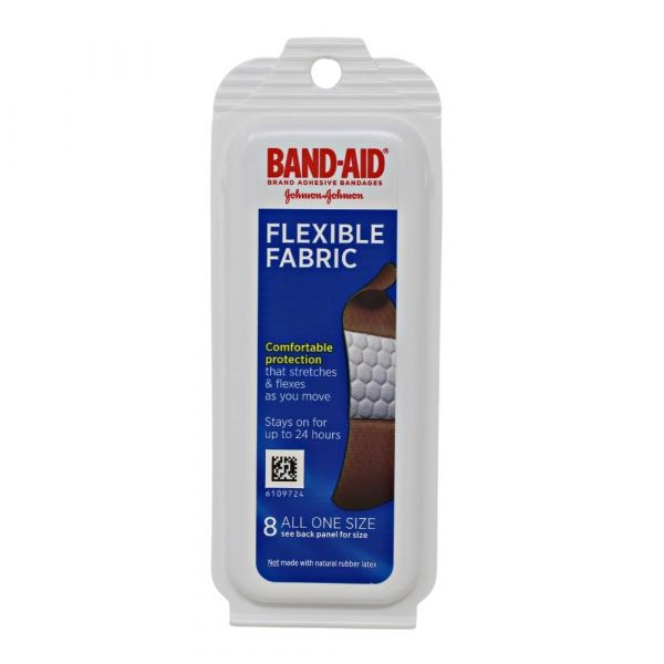 J&J Band-Aid Fabric 8ct All-1-Size Flexible (B) /72