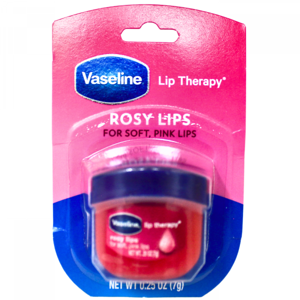 Vaseline Lip Therapy Rosy Lips Flavor Dry Chapped Lips 0.25 Oz (7g), 32 Pack