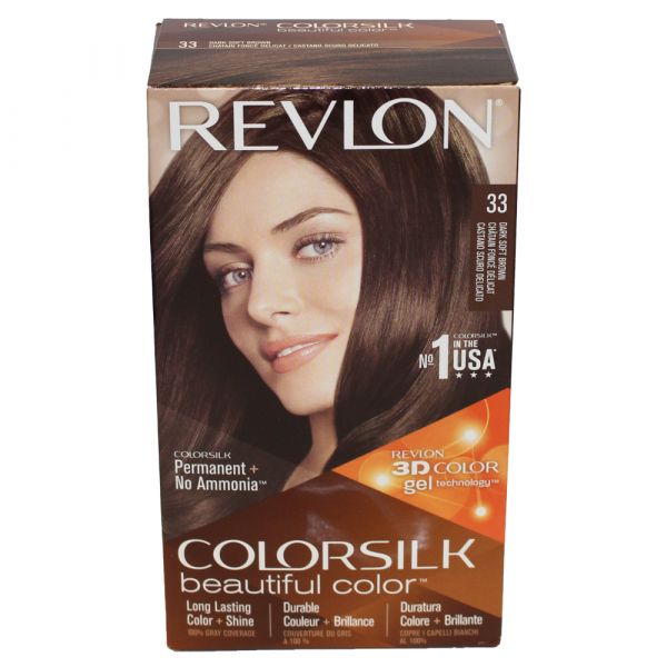 REVLON COLORSILK #33 DARK SOFT BROWN/12 ()