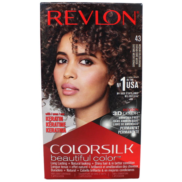 REVLON COLORSILK #43 MEDIUM GOLDEN BROWN/12 ()