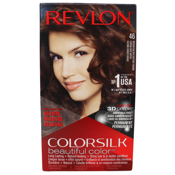 REVLON COLORSILK #46 MEDIUM GOLDEN CHESTNUT BROWN/12 ()