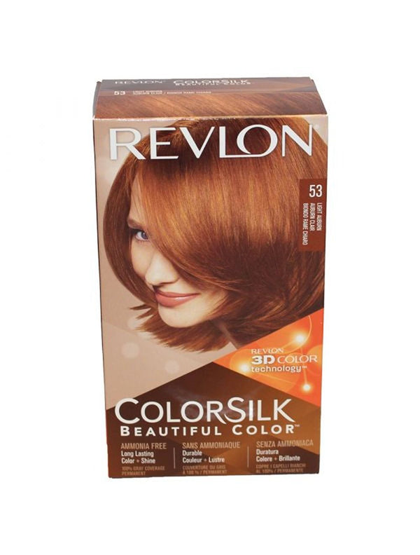 Revlon Colorsilk Beautiful 3D Hair Color #53 Ligth Auburn, 12 Pack