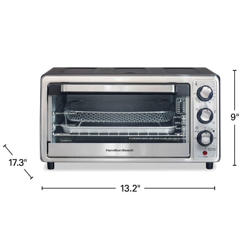 Hamilton Beach Sure-Crisp® Air Fryer Countertop Toaster Oven, Stainless Steel, 31418