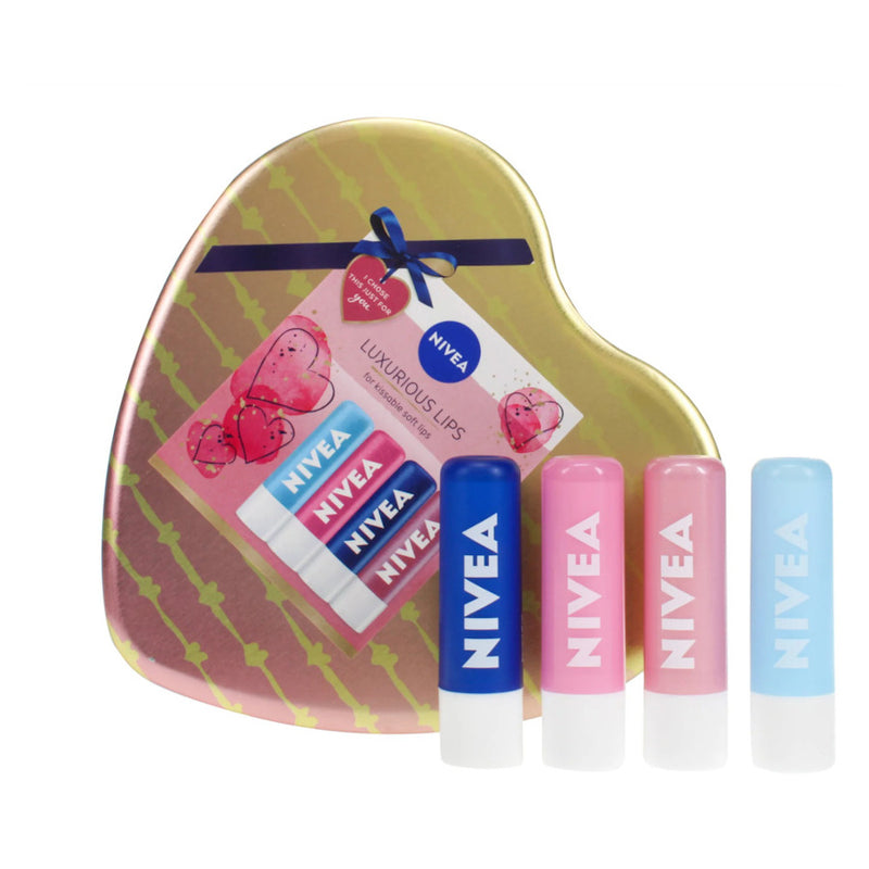 Nivea Luxurious Lip Balm 4pcs Set, 6 packs