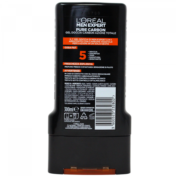 L'OREAL EXPERT B/W 300ML MEN 5IN1 PURE CARBON(IT)/6 ()