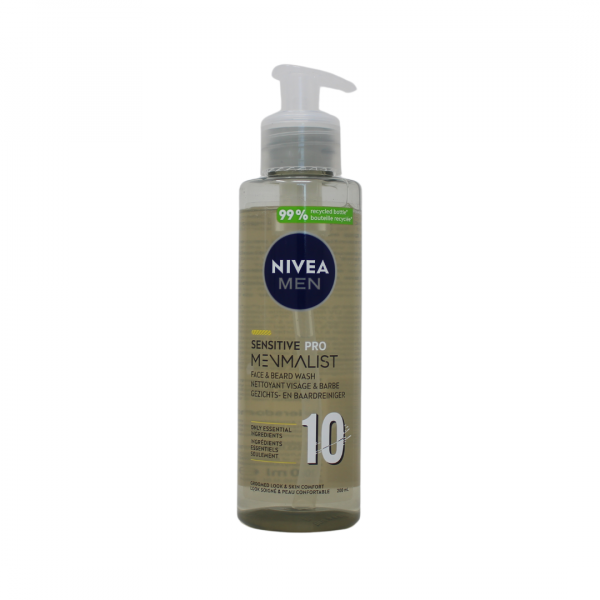NIVEA MEN FACE & BEARD WASH 200ML SENSITIVE PRO(B)/12 ()