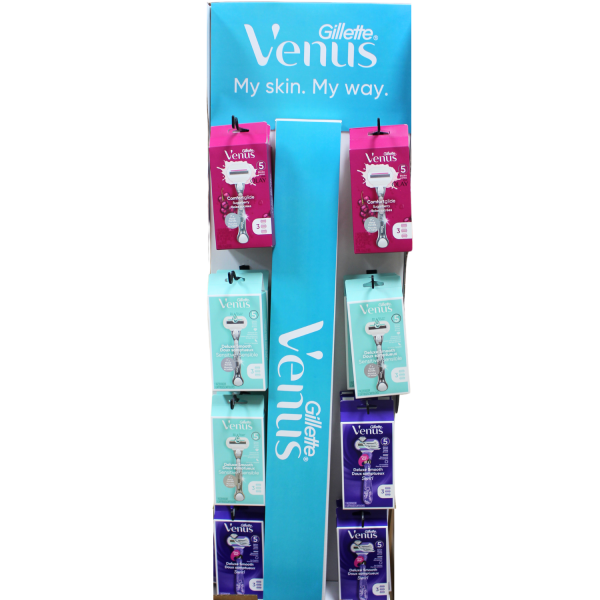 Gillette Men & Woman 34ct Razor +Cart Display/1