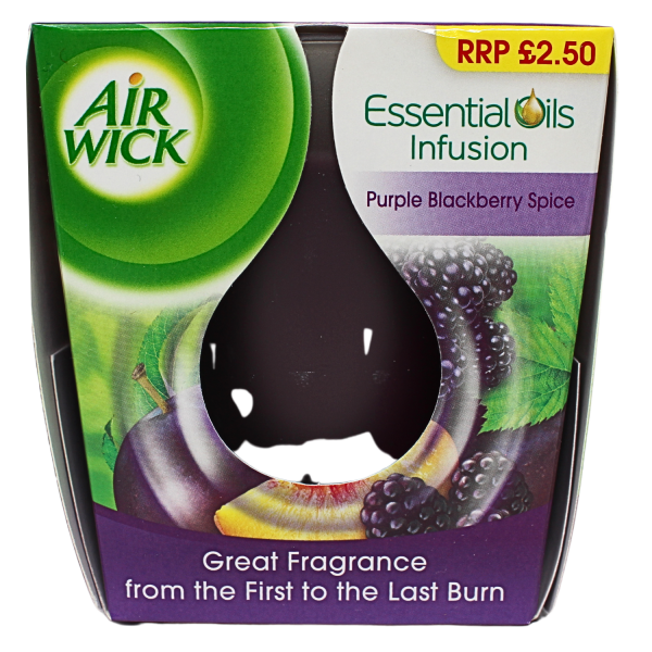 Airwick Candle 105g Purple Black Berry Spice/6