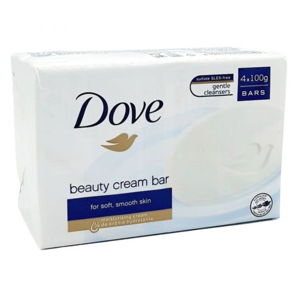 Dove Bar Soap 4ct X 100g White Original (B) /12