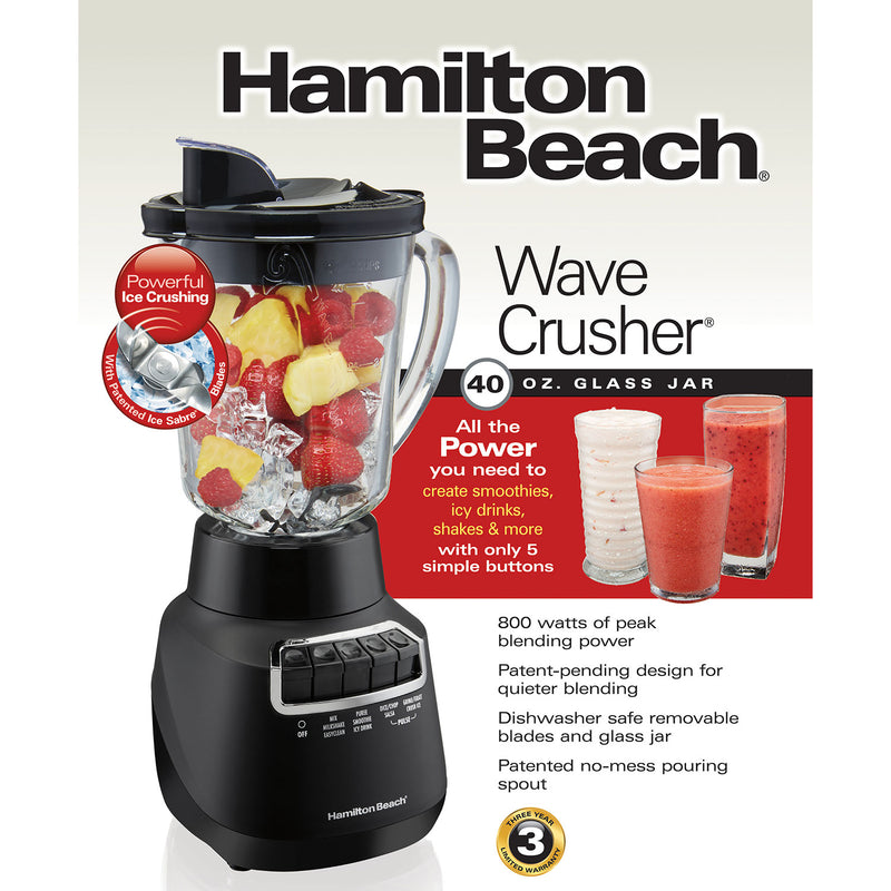 Hamilton Beach 58185C 40 oz. Wave Crusher® Blender