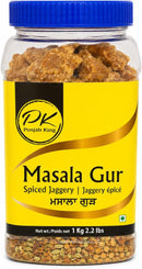 PK Masala Gur (Spiced Jaggery) 1 kg – Traditional Punjabi Jaggery with Natural Spices | Sweet & Flavorful Digestive Treat