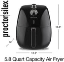 Proctor Silex Air Fryer 35060-5.3 QT, Black