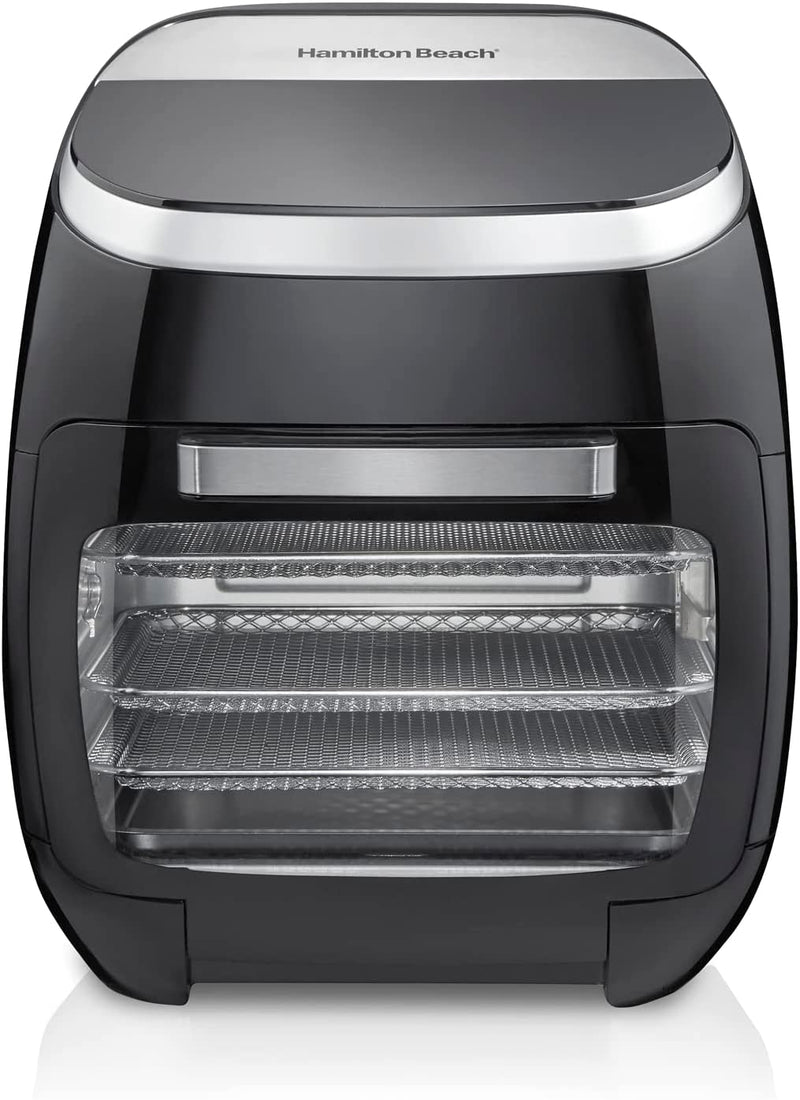 Hamilton Beach 11.6 QT Digital Air Fryer Oven with Rotisserie, 8 Pre-Set Functions including Dehydrator, Roaster & Toaster, 1700W, Black (35073)