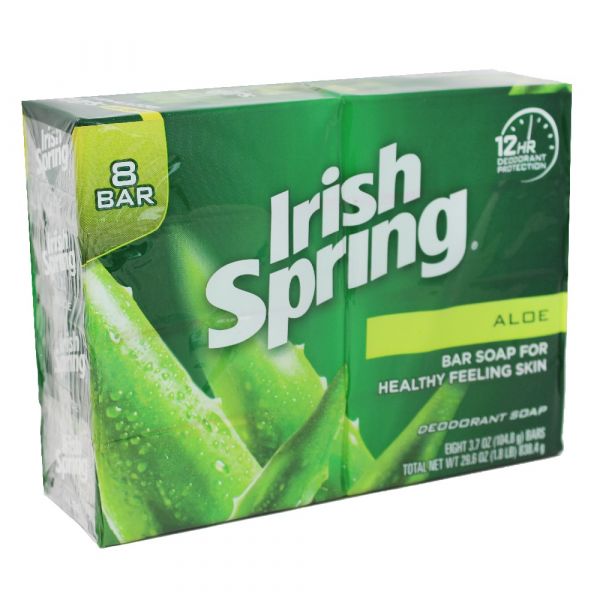 Irish Spring Bar Soap 8ct X 104.8g Aloe/9