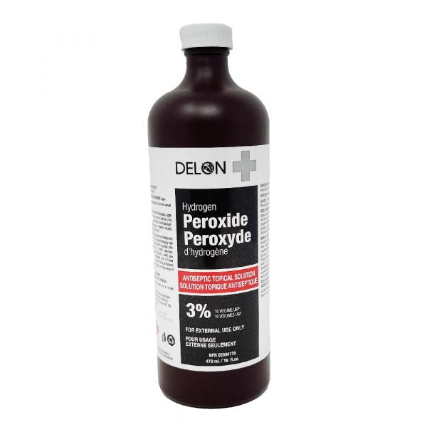 DELON 3% HYDROGEN PEROXIDE 450ML ANTISEPTIC (B) /12 ()