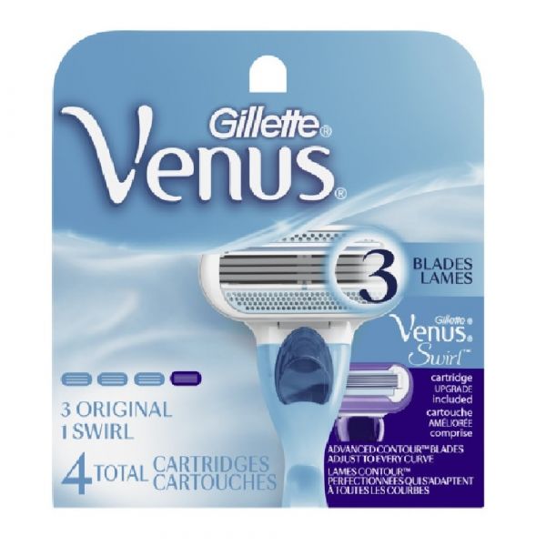 GILLETTE VENUS 4CARTS 3ORIGINAL+1SWIRL (B) /4 ()