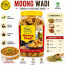 Punjab King Moong Wadi Jar 600g – Sun-Dried Moong Dal Nuggets | Traditional Indian Cooking Ingredient