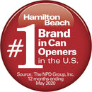 Hamilton Beach Electric Automatic Can Opener with Easy-Clean Detachable Cutting Lever, Cord Storage, Knife Sharpener, Brushed Stainless Steel (76700C)