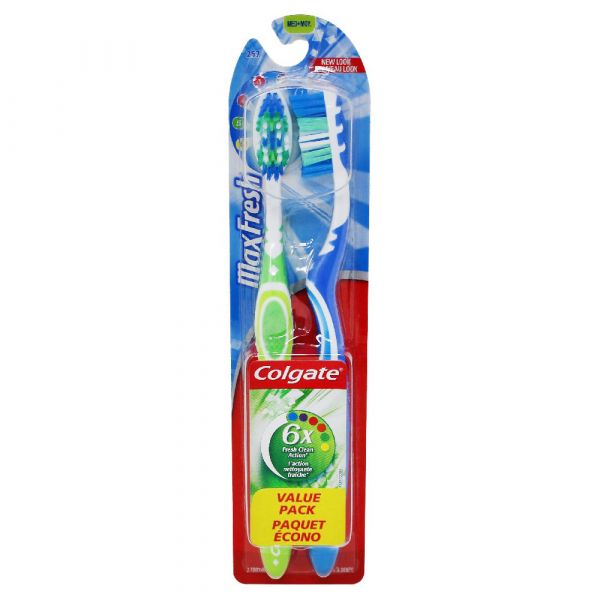 Colgate T/B Medium 2ct Max Fresh (B)/36