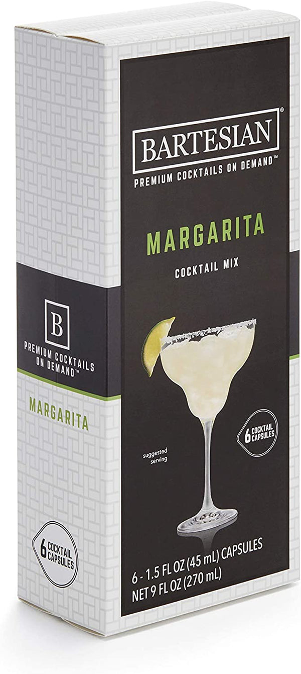 Bartesian Margarita Cocktail Mixer Capsules, Pack of 6 Cocktail Capsules, for Bartesian Premium Cocktail Maker (55351)