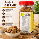 PK Punjabi Pesi Gur (Jaggery) 1 kg – Traditional Unrefined Cane Sugar | Natural Sweetener | Authentic Punjabi Gur