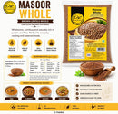 Punjab King Masoor Whole 1.4kg (3lb) – Brown Whole Lentils | High Protein Indian Dal | Product of India
