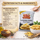 Jabsons Banana Chips Classic Salted 150g – Crispy Salted Banana Chips with Rock Salt | Indian Namkeen Snack | Pack of 24