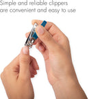 TRIM Azure Collection Clipper Set – Precision-Ground Cutting Edges for Clean, Even Cuts – Convenient and Easy To Use – Perfect for At-Home Manicures and Pedicures – Carbon Steel, 24 Pack