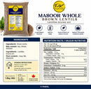 PK Punjab King Masoor Whole Brown Lentils 4lb (1.8kg) – Whole Red Lentils | High Protein & Fiber | Premium Quality Dal