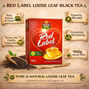 Brooke Bond Red Label Black Tea 900g – Premium Loose Leaf Black Tea for Strong Chai | Rich Taste & Aroma | Family Value Pack