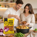 Punjab King Fried Onions 400g – Crispy Golden Brown Onions (Birista) | Ready-to-Use for Biryani, Curries & Garnishing