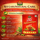 Brooke Bond Red Label Natural Care Tea 250g – Immunity Boosting Herbal Black Tea with Tulsi, Ginger & Cardamom | Strong Flavor Chai Blend