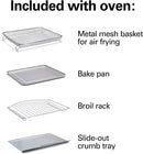 Hamilton Beach 31413C Countertop Toaster Oven, with Bake Pan, 6-Slice Sure Crisp, Stainless Steel