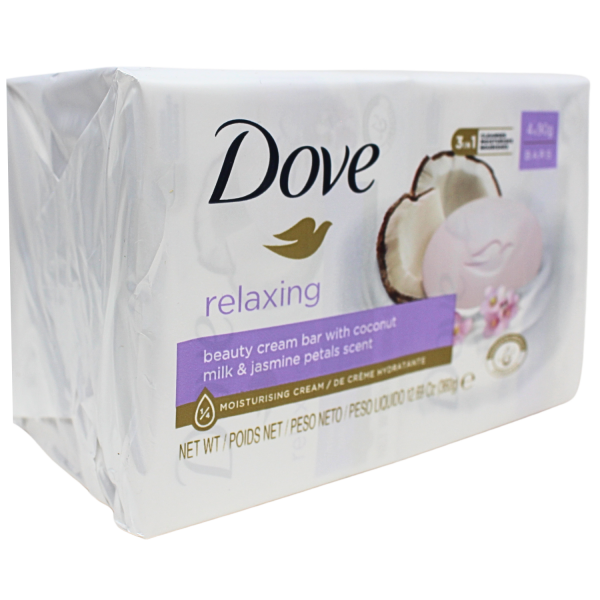 Dove Bar Soap 4ct X 90g Relaxing Coconut (B) /12