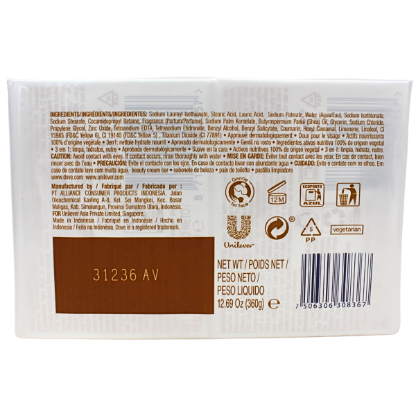 Dove Bar Soap 4ct X 90g Shea Butter (B) /12