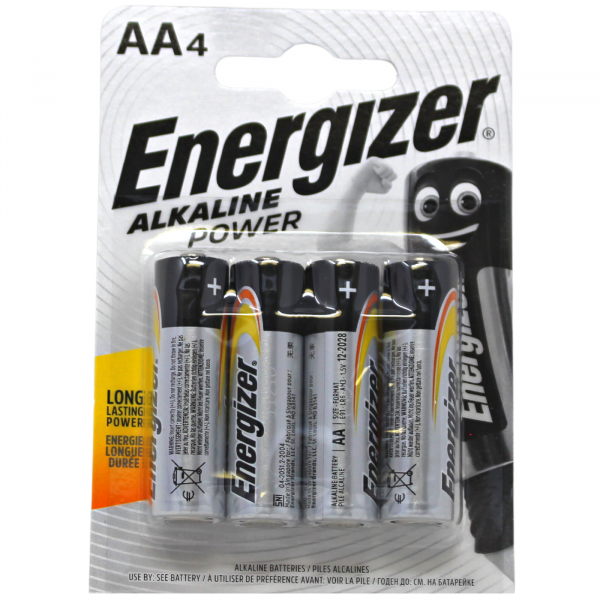 Energizer Alkaline Battery Aa-4/24