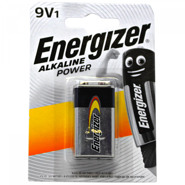 Energizer Alkaline Battery 9v-1/12