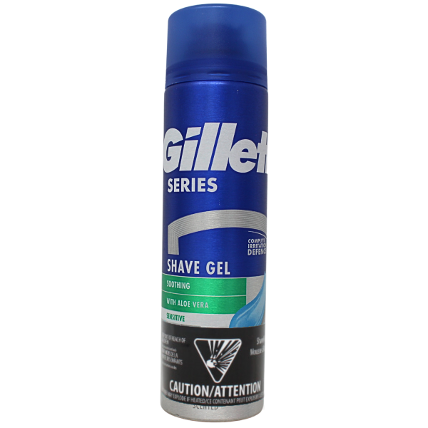 GILLETTE SHAVE GEL 200ML SOOTHING SENSITIVE W/ ALOE VERA/6 ()