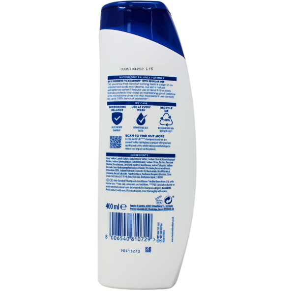 Head & Shoulders Shamp 400ml 2in1 Citrus/6