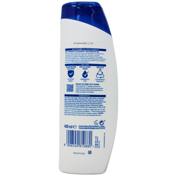 Head & Shoulders Shamp 400ml Classic Clean/6