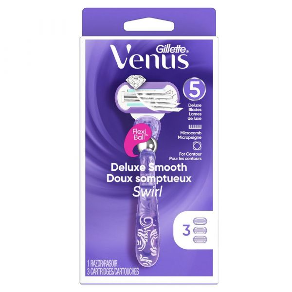 Gillette Venus Deluxe Smooth Swirl 1rzr+3carts/6